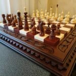 Premium wooden chess set with artisan-crafted figures