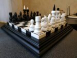 Wooden Chess set "Black&White": Chess board + chess pieces - Image 5