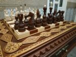 Chess Set: Chess Table "Battle for Kings" with 2 Drawers + chess pieces "Elite" - Image 7