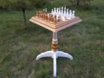 Chess Set: Chess Table "Gold of Kings" with super glossy finish + glossy pieces "Elite" - Image 7