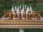 Chess Set: Chess Table "Gold of Kings" with super glossy finish + glossy pieces "Elite" - Image 4