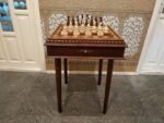 Chess Set: Chess Table "Battle for Kings" with 2 Drawers + chess pieces "Elite" - Image 3