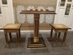 Chess Set: Chess Table "Bright Victory" + 2 stools - Image 8