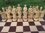 Chess Set: Chess table "Battle Pleasure" with 2 Drawers + pieces "Knights" & "Cossacks" - Image 6