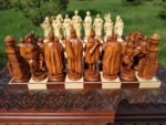 Chess Set: Chess table "Battle Pleasure" with 2 Drawers + pieces "Knights" & "Cossacks" - Image 4