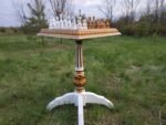Chess Set: Chess Table "Gold of Kings" with super glossy finish + glossy pieces "Elite" - Image 3