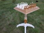 Chess Set: Chess Table "Gold of Kings" with super glossy finish + glossy pieces "Elite" - Image 9