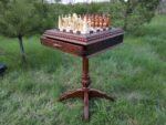 Chess Set: Chess table "Battle Pleasure" with 2 Drawers + pieces "Knights" & "Game of Thrones"
