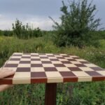 Classic Wooden chess board; Handmade; Handcarved
