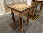 Wooden Stool / Chair for chess table (1 pcs) Natural, Dark brown, Ombre colors - Image 7