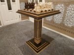 Chess Set: Chess Table "Bright Victory" + 2 stools + chess pieces "Knights" - Image 2
