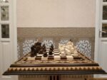 Wooden Chess set: Chess Board "Bright Victory" Decorated with beads + pieces "Elite" - Image 5
