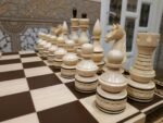 Wooden Chess set: Chess Board "Bright Victory" Decorated with beads + pieces "Elite" - Image 4
