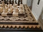 Chess set "Bright Victory" from solid ash wood, wooden board/table furniture, stools, chess pieces handmade modern Wedding Anniversary gift - Image 4
