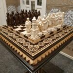 chess set luxury handmade wooden set with pieces "Knights"