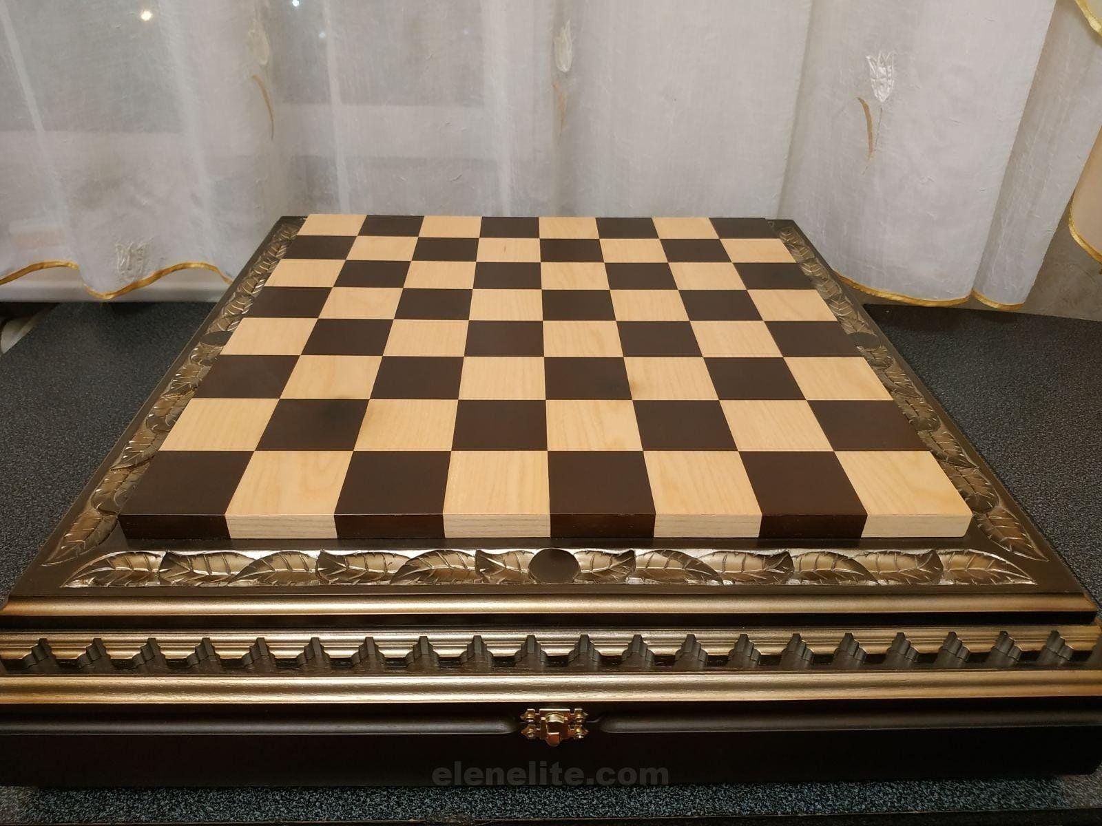 il_fullxfull.3290960230_965e.jpg Handcrafted premium chess board with drawers; handmade