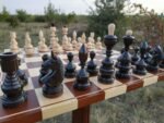 Chess set: Wooden Chess board + glossy pieces "Classic Deluxe" - Image 3