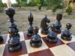 Chess set: Wooden Chess board + glossy pieces "Classic Deluxe" - Image 2