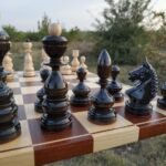 Traditional wooden chess set for collectors