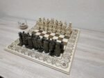 Wooden Chess Set: Board "Light in the Dark " + chess pieces "Knights" - Image 9