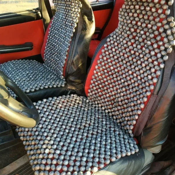 Handmade wooden beaded car seat cover for comfortable driving