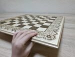Wooden Chess Set: Board "Light in the Dark " + chess pieces "Knights" - Image 7