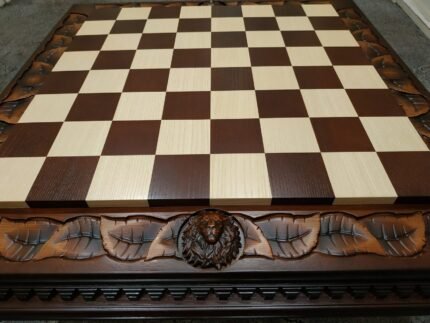 Wooden Chess Table "Lion Victory" All sizes