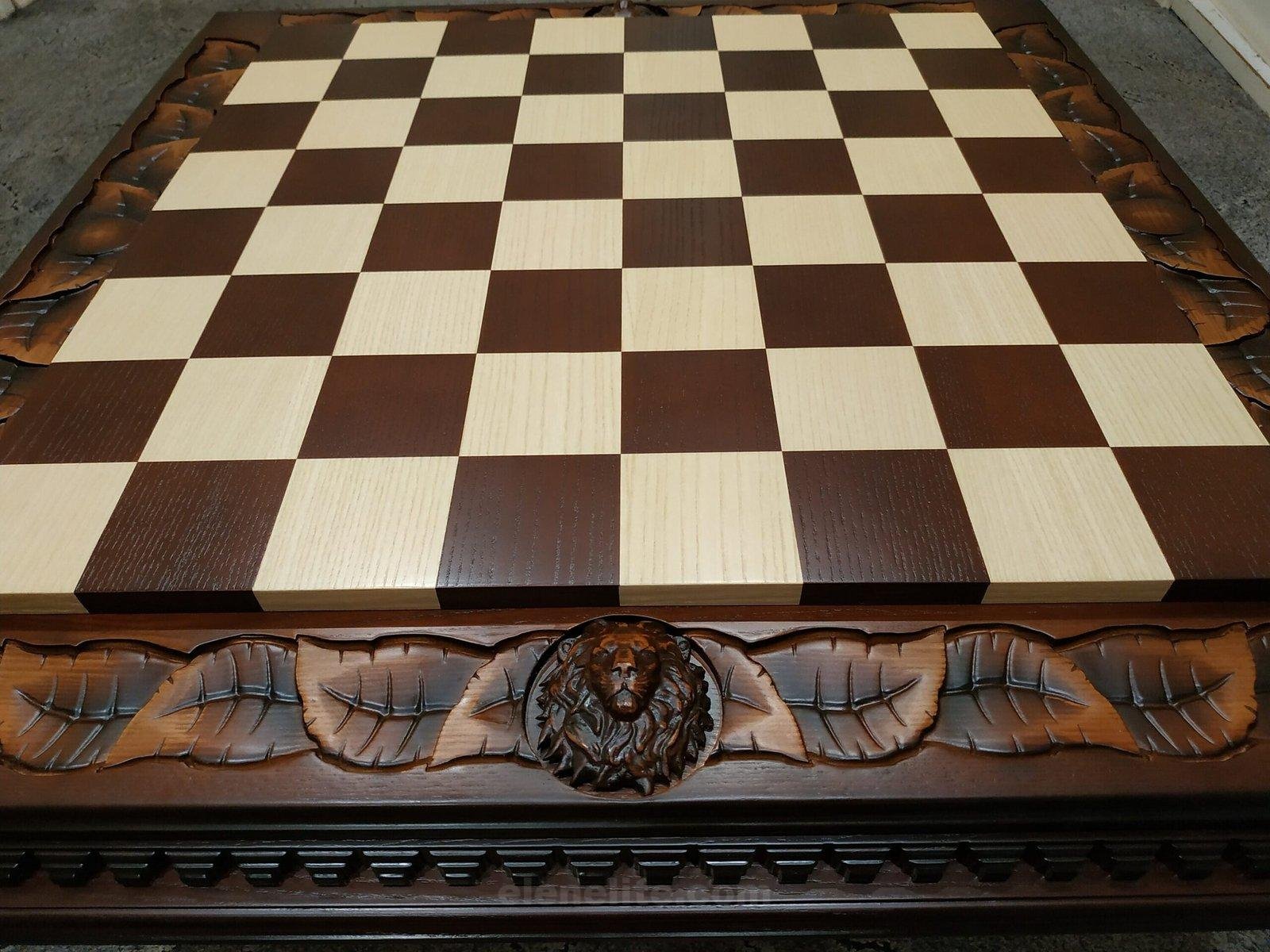 il_fullxfull.3498222250_6ron-1-scaled-1.jpg Wooden Chess Table "Lion Victory" All sizes - Image 1