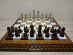 Chess set: Classic Chess Board "Ombre" + pieces "Classic Deluxe" Super glossy finish - Image 2