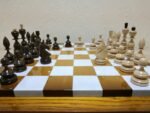 Chess set: Classic Chess Board "Ombre" + pieces "Classic Deluxe" Super glossy finish - Image 8