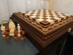 Wooden Chess Set: Chess Board with Storage + chess pieces "Battle of Thrones" - Image 8