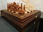 Wooden Chess Set: Chess Board with Storage + chess pieces "Battle of Thrones" - Image 2