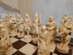 Chess Set: Chess Board with Storage + chess pieces "Knights" + "Cossacks" - Image 7