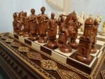 Chess Set: Chess Board with Storage + chess pieces "Knights" + "Cossacks" - Image 5