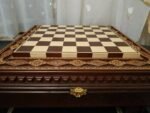 Chess Board with Storage for Chess Pieces Decorated with beads - Image 2