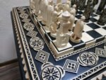 Chess set: Chess Board "Bright Victory" Decorated with beads + pieces "Knights" - Image 6