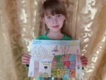 Ukrainian artist, children draw. Children's drawings from Ukraine. Stop War in Ukraine. Ukrainian Art Painting. Digital Download JPG File