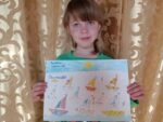Set of 5 drawings of Ukrainian children,Children's draws from Ukraine.Stop War in Ukraine.Pray for UkraineArt Painting.Digital item JPG File - Image 7