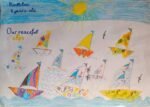 Children's drawings from Ukraine. Stop War in Ukraine. Ukrainian Art Painting. Ukrainian artist, children draw. Digital Download JPG File. - Image 2