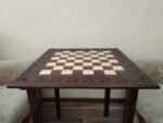 Wooden Chess table "Waves of Aspiration" Handmade - Image 4