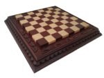 Wooden Chess Board "Leaves" Cherry wood, Super Glossy finish - Image 2