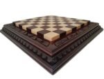 Glossy Chess board; Handmade; Ash wood