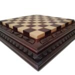 Glossy Chess board; Handmade; Ash wood