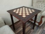 Wooden Chess table "Waves of Aspiration" Handmade