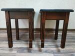 Wooden Stool / Chair for chess table (1 pcs) Natural, Dark brown colors - Image 3