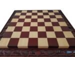 Wooden Chess Board "Leaves" Cherry wood, Super Glossy finish - Image 5