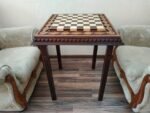 Wooden Chess Table "Royal Classic" decorated with beads - Image 5