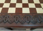 Wooden Chess set: Chess table “Waves of Aspiration” + 2 stools - Image 4
