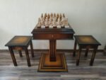 Wooden Stool / Chair for chess table (1 pcs) Natural, Dark brown, Ombre colors - Image 3