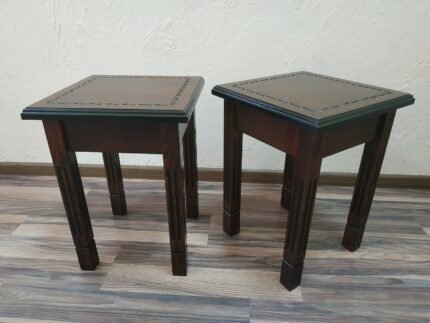 PAIR Wooden stools/chairs for chess table, chess game, chairs for kitchen,living room,Solid ash wood Handmade Natural, brown color, custom